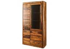 Holz Vitrine groß Sheesham