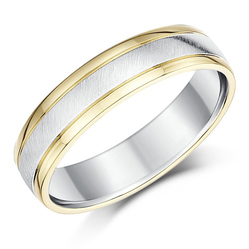 Zweifarbiger 9ct gelb und - zweifarbiger,