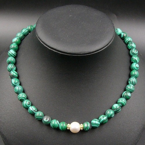 Malachit kette halskette damen - halskette,