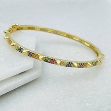 14K Gelbgold über Regenbogen