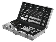 GrillMeister Grillbesteck im Alurahmenkoffer 18-teilig Grill Koffer