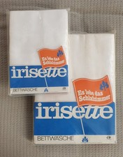 2x Irisette Bettwäsche 100% Baumwolle vintage 60/70er Jahre, in ungeöffneter OVP