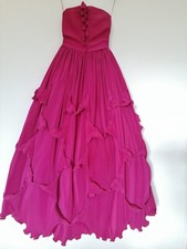 Frank Usher London Abendkleid Ballkleid Gr.36 VINTAGE  ROT mit Gebrauchtspühren