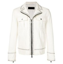 Weiße lederjacke herren - lederjacke,