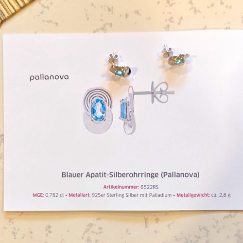 Pallanava apatit ohrstecker - apatit,