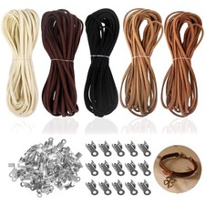 Lederband Set aus Kunstleder in fünf Farben für Bastelarbeiten