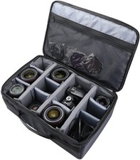 HMF Kameratasche Kamerakoffer schwarz Aufbewahrungstasche Tasche Fototasche