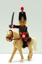 GARDE REITER SCHWARZ HUSAR DRAGONER I Playmobil zu Franzose Napoleon Custom RAR