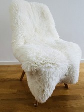 Natur Schaffell 110 x 65 cm NEU Lammfell Creme Echtfell Camping