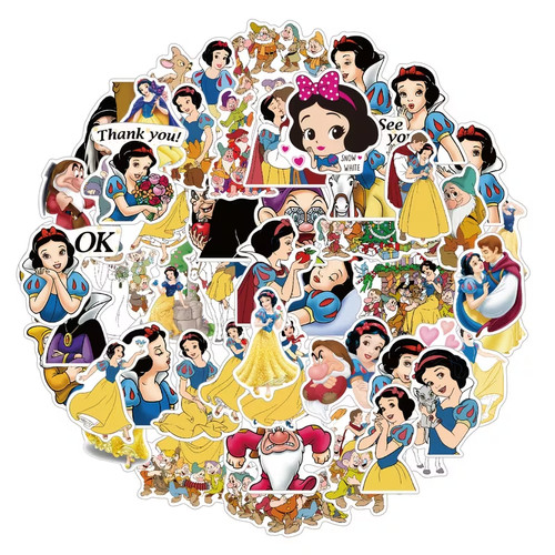 50x schneewittchen sticker - 50x,