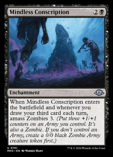 Mindless conscription - conscription, (101)