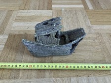 Aquarium Deko Boot Wrack ca. 20 cm – Schiffswrack Resin Deko mit Höhlen