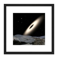 Weltraum NASA binäre rote Zwergsterne Illustration quadratisch gerahmtes Wandbild 8 x 8 Zoll