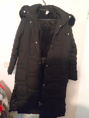 Damen steppmantel lang schwarz - damen,