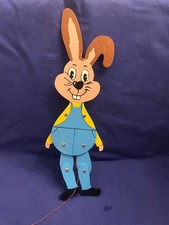gr. älterer Hampelmann als Osterhase Hase beweglich H 51 cm