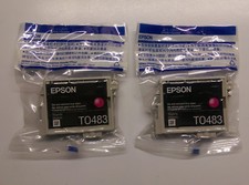 2 x Original Epson T0483 magenta Seepferd Stylus Photo Foto R200 R220 R300 R320