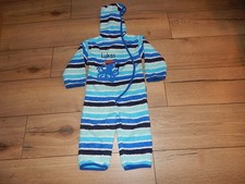 Jako-o Frottee Bademantel  / Ringel Bade Overal / Einteiler Gr. 80-86 toll