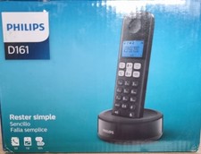 Philips D161 W/34 Schnurloses Festnetztelefon mit Hintergrundbeleuchtung und HQ