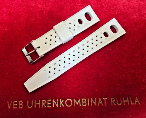 Ruhla 20mm uhrenarmband weiß - ruhla,