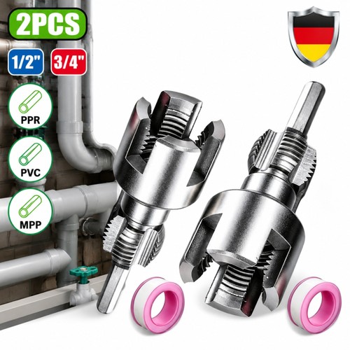 Pvc rohrgewindeschneider - 2x,