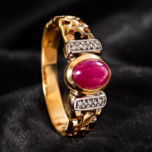 Vintage ring 333 gelbgold - vintage,