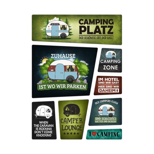 Camping kühlschrankmagnete - kühlschrankmagnete, im