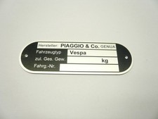 Typenschild "PIAGGIO & CO"