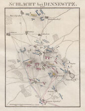Dennewitz Schlacht 1813 Original Kupferstich 1815