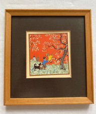 Kleines Altes Bild Astrid Lindgren LOTTA JONAS Scotty Farblithografie Kinderbild