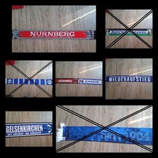 Sammlung Schals FCN Nürnberg S04 Schalke Ultras - Seidenschals - 4 Stück 