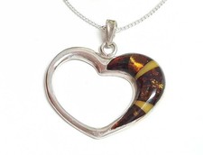 Bernstein Herz Anhänger
