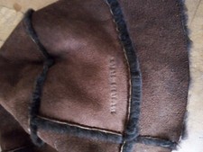 Burberry London, Damen braun Shearling Marke Winter Eimer Mütze - Einheitsgröße