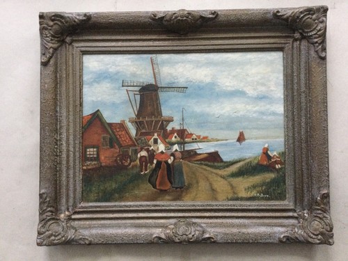 Altes gemälde hollandmotiv - altes,