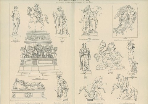 Tafel skulptur rauch denkmal - tafel, /