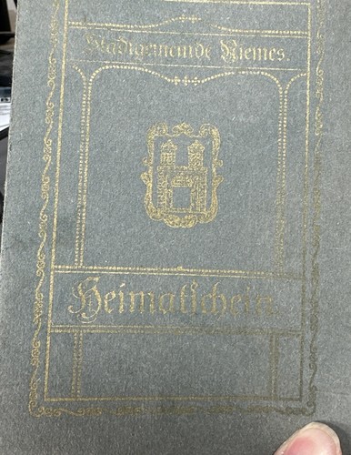 Alter heimatschein von 1927 - alter,