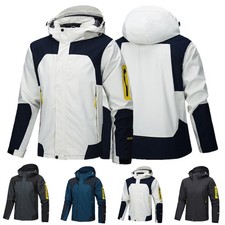 Outdoor Herren Kapuzenjacke Windbreaker Warm Regenjacke Sport Reisen Freizeit