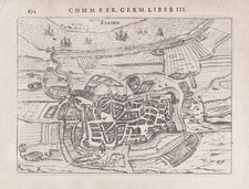 Stade Niedersachsen Elbe Gesamtansicht Kupferstich engraving Bertius 1616