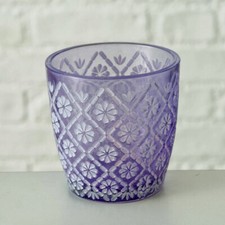 Windlicht Glas lila 2er-Set