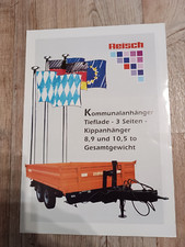 Prospekt Reisch Kommunalanhänger Traktor Schlepper Brochüre M
