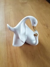 2 Schwäne Porzellan Hollohaza