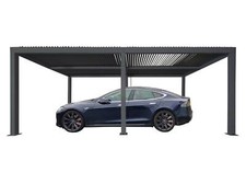 B-Ware Carport MCW-L46, Garage Unterstand,11cm-Aluminium-Gestell, 3x6m anthrazit
