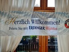 Erdinger Weißbier München XXL Banner 400x100 cm  Herzlich Willkommen  Fahne NEU