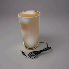 Fischer Tischleuchte Nachttisch-Lampe SHINE Nickel matt rund grau-braun E27