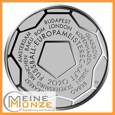 20 Euro Münze 2021 FUSSBALL-EUROPAMEISTERSCHAFT EM 2020 Silbermünze + Kapsel