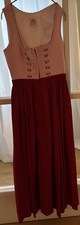Dirndl Lodenfrey Rosa Rot Leinen Baumwolle Gr. 34
