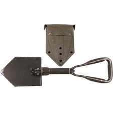 Original Bundeswehr Klappspaten oliv gebraucht mit Tasche BW Dreifachspaten TL