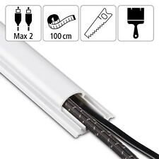 Hama PVC Kabel Wand Socken Fußbodenkanal halbrund 100x3,5x0,9cm selbstklebend WH