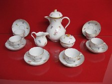 Meissen Streublume Korbrand Bunteblume  Mocca Service Moccatasse komplett Gold  