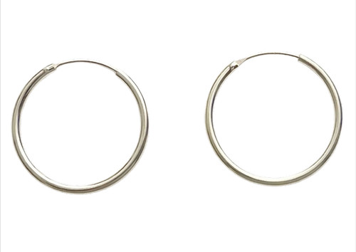 Silver classic hoops creolen - classic,