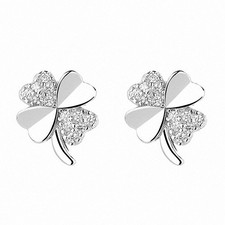 Kleeblatt ohrstecker 925 - kleeblatt,